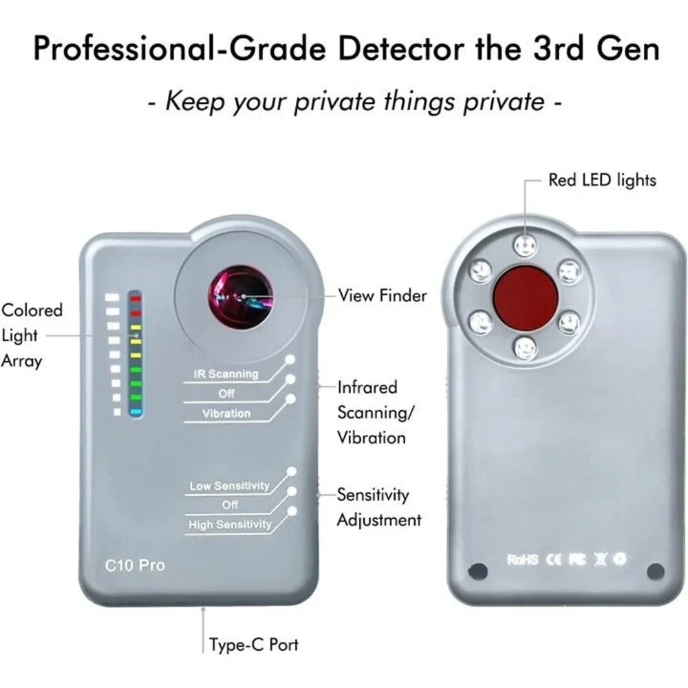 New Camera Detector Professional Bug RF Detector